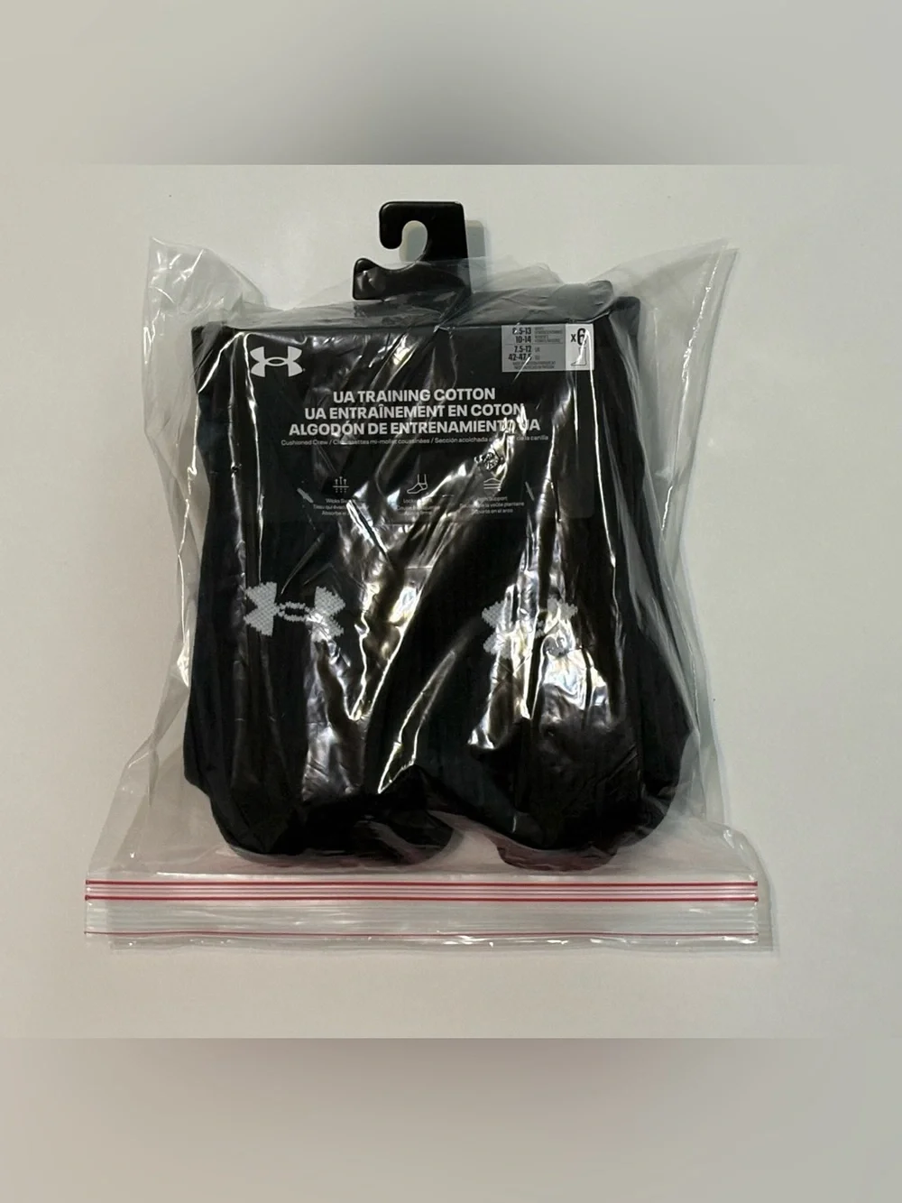 Under Armour Black Athletic Cotton Cushioned Crew Socks - Pack of 36 Pairs Lot
